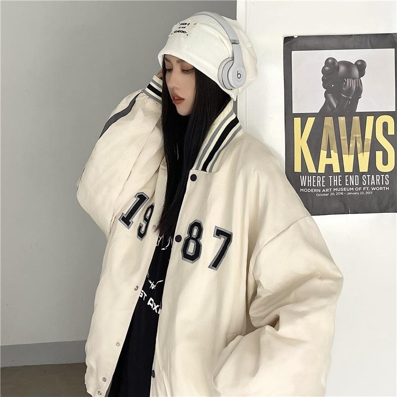 Áo Khoác Bomber 1987 Nam Nữ Unisex Form Rộng Ulzzang