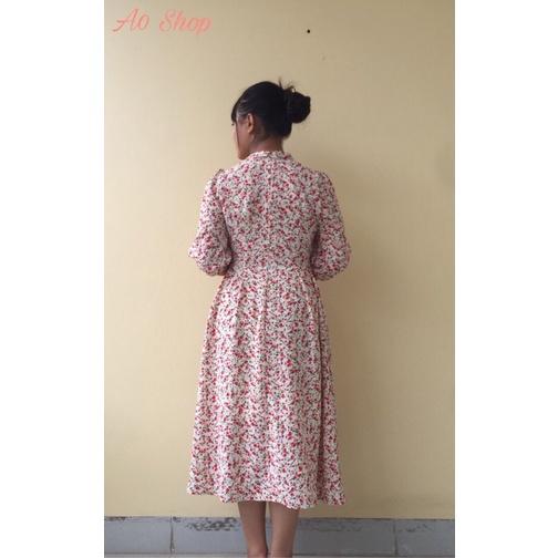 Váy buộc nơ to hoa nhí