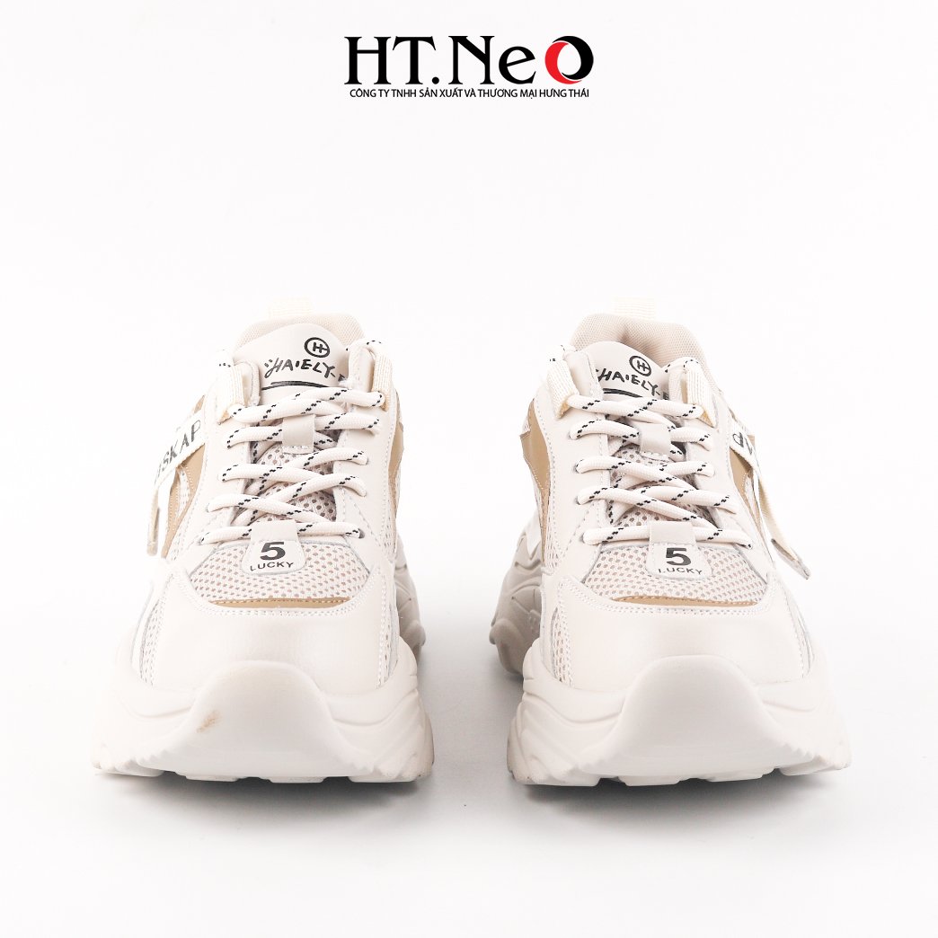 Giày thể thao, giày sneaker nữ đế cao su đúc, đế cao, chất liệu da kết hợp vải lưới, kiểu dáng trẻ trung, đi êm chân, thoải mái TTN19