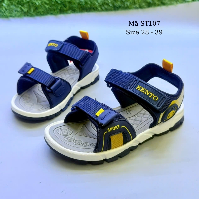 Dép quai hậu bé trai Sandal KENTO VNXK cho trẻ em học sinh tiểu trung học 4 - 15 tuổi đi học đi biển thể thao năng động ST107
