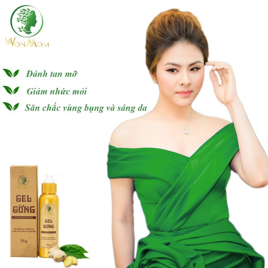 Combo 1 gel gừng giảm eo + 1 hộp thảo mộc vệ sinh cho mẹ Wonmom