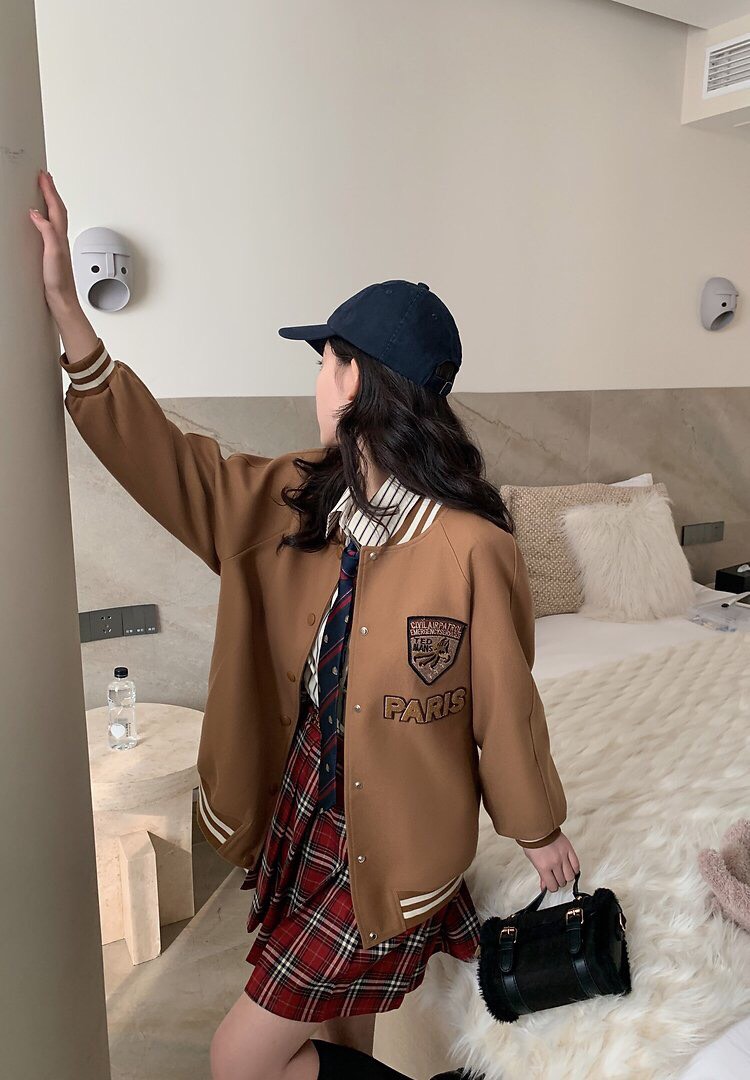 Áo khoác Bomber nỉ mềm cao cấp mã Paris