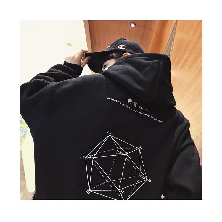 Áo hoodie nam áo khoác nỉ nam in hình toán học siêu đẹp siêu cá tính chất nỉ lót bông dày dặn phom rộng
