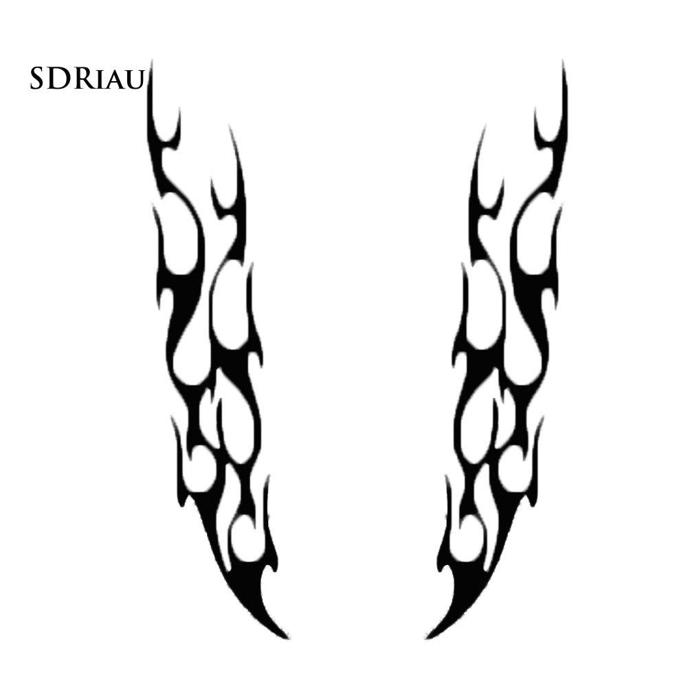 1 Cặp Decal Dán Trang Trí Xe Hơi Hình Ngọn Lửa