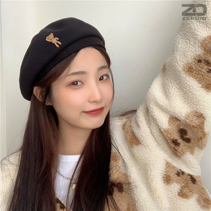 Mũ Nồi Beret Nữ, Nón Bê Rê Phong Cách Hàn Quốc MNN018