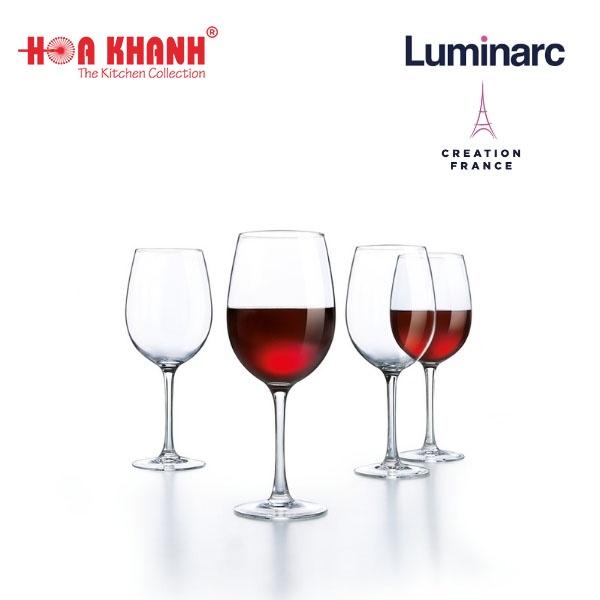 Ly Uống Rượu Vang Thủy Tinh Luminarc World Wine 350ML - 470ML &amp; 580ML - bộ 4 ly - E5979, E5980 &amp; E5981