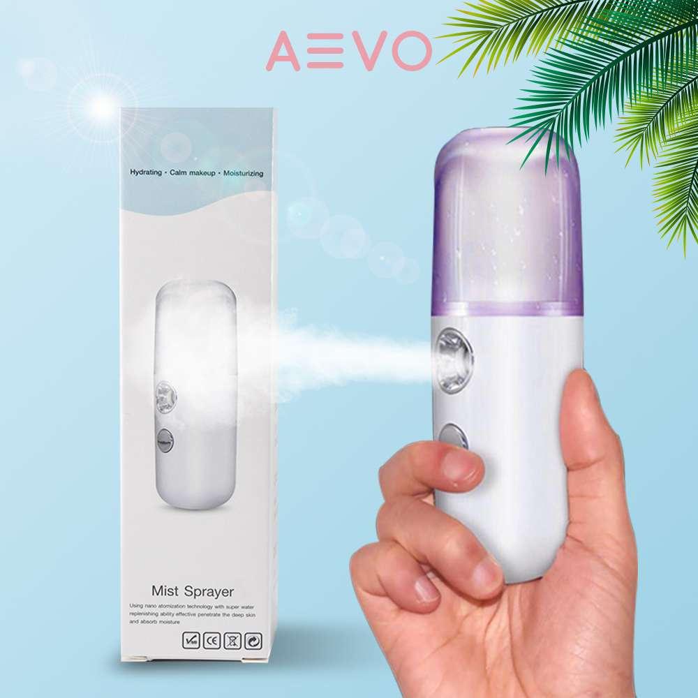 Máy phun sương mini AEVO Nano Mist Sprayer giúp phục hồi làn da, thu nhỏ lỗ chân lông, chống lão hoá