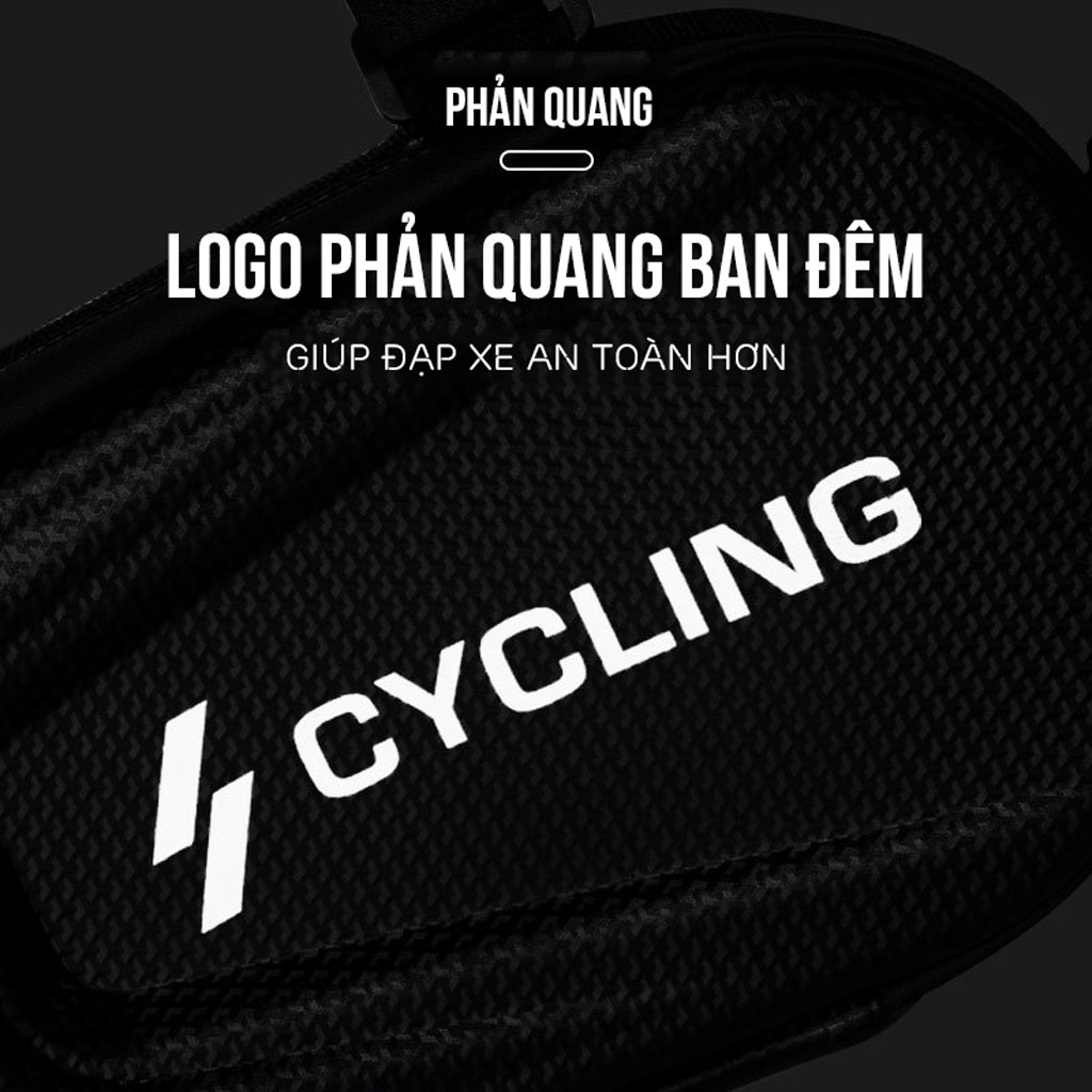 Túi Treo Xe Đạp Form Cứng Dài Chất Liệu EVA 1 Lít Chống Thấm Nước Chứa Vật Dụng Cá Nhân Đạp Xe Cycling MaiLee