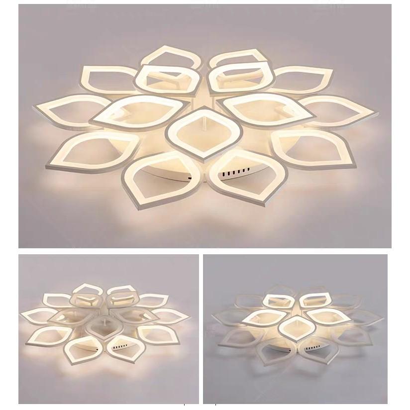 Đèn LED Ốp Trần, Đèn Ốp Trần Thạch Cao Đèn Trần tô điểm phòng tiếp khách buồng nghỉ 3 hình thức Sáng , Kèm Điều Khiển