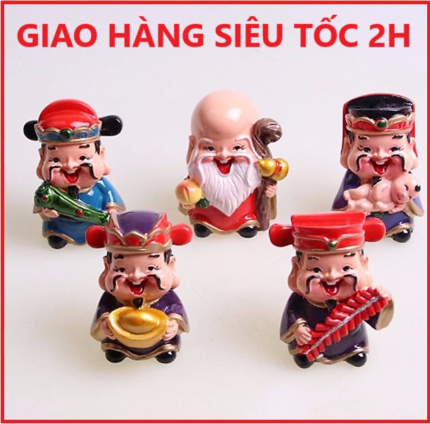 Bộ tượng 5 ông Thần Tài, Phúc, Lộc, Thọ