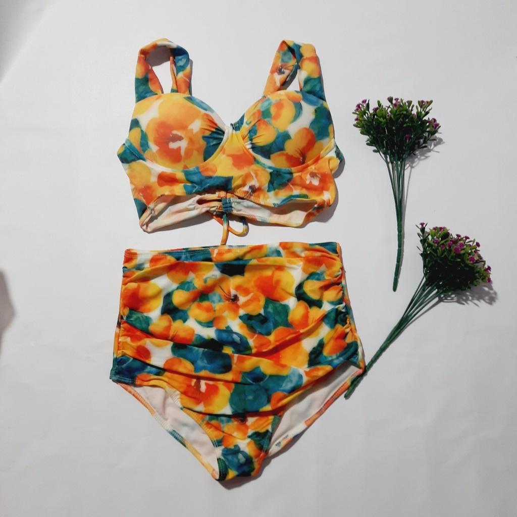 Set Bikini Đi Biển Nữ Quần Cạp Cao