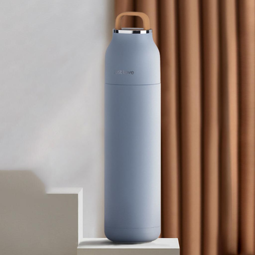 Insulated Cup Tumbler 500ml Silicone Handle 304 Stainless Steel Pink