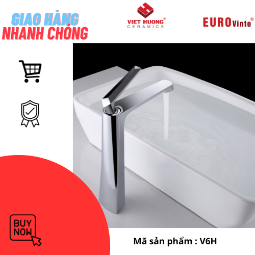 VÒI LAVABO ĐỒNG THAU NÓNG LẠNH EUROVINTO CAO CẤP MÃ V6H