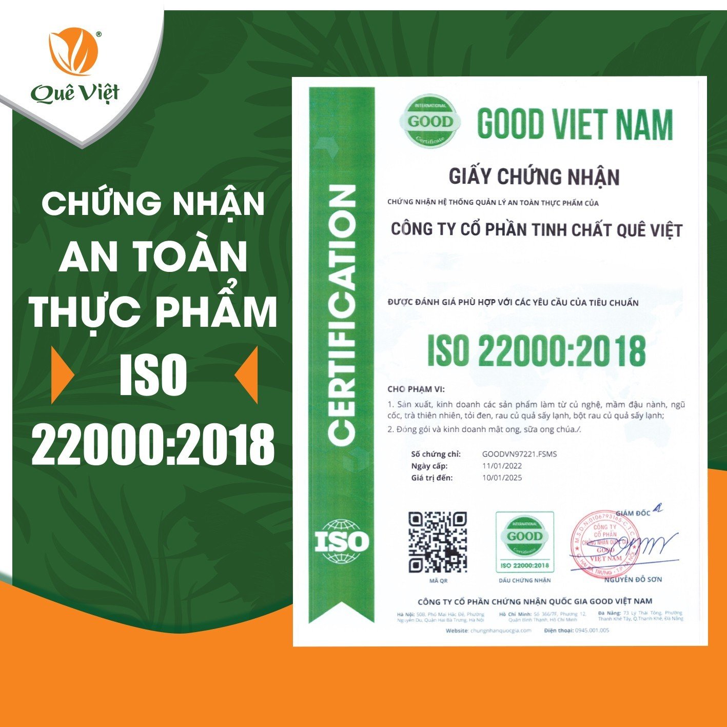 Sữa hạt dinh dưỡng Quê Việt - Hộp 500G (20 túi x 25G)