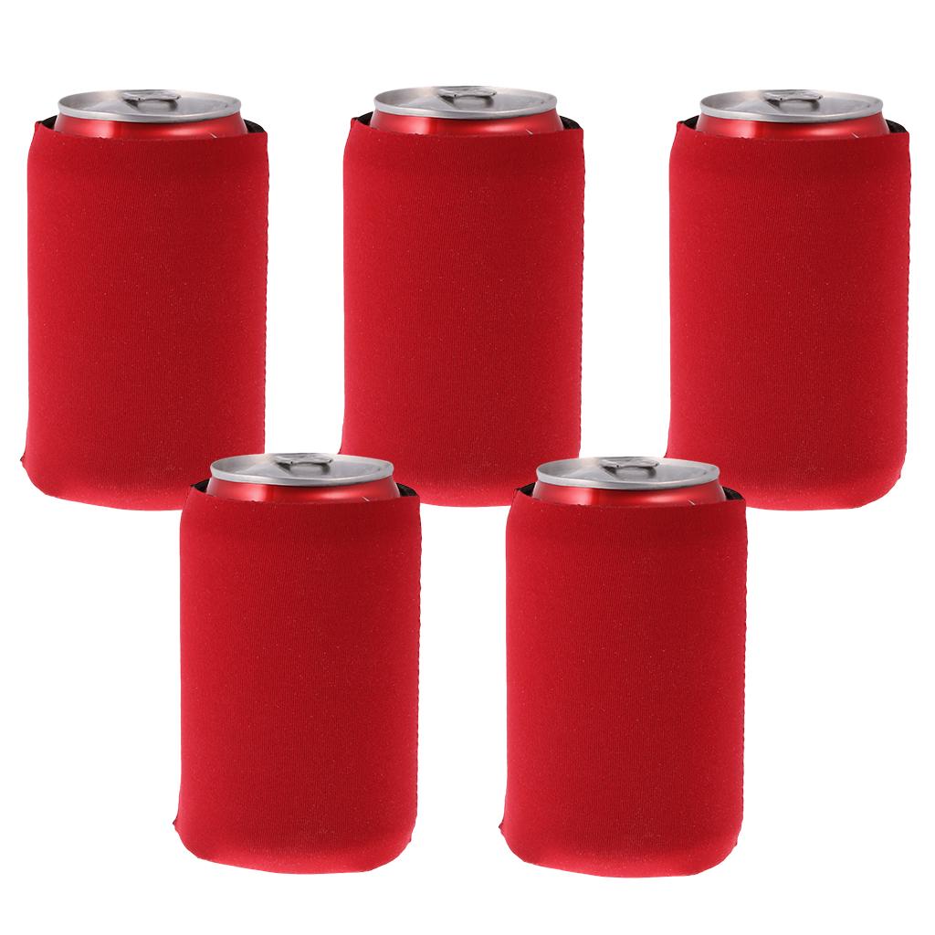 7Pcs Neoprene Cooling Beer Drinks Bottle Tin Can Cooler Sleeve Holder Cover