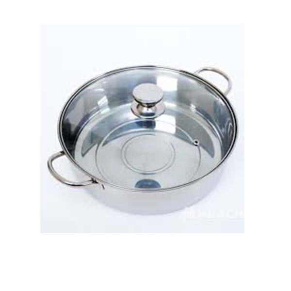 Nồi Lẩu Inox Nắp kiếng 26cm