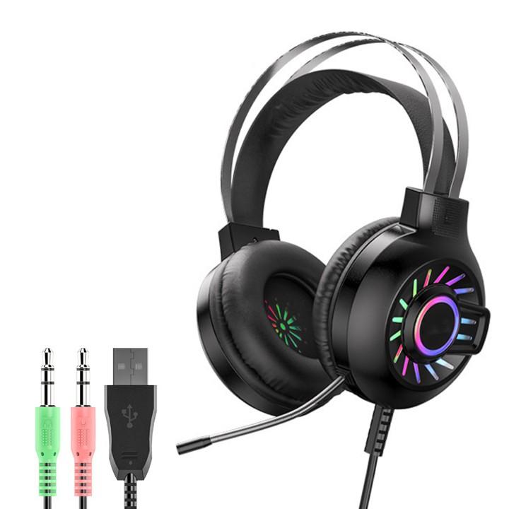 Tai nghe chụp Gaming Hoco ESD04 có mic đàm thoại Có Đèn LED Sêu Đẹp , Âm Thanh Siêu trong , nghe rõ từng chi tiết nhỏ  - Hàng nhập khẩu