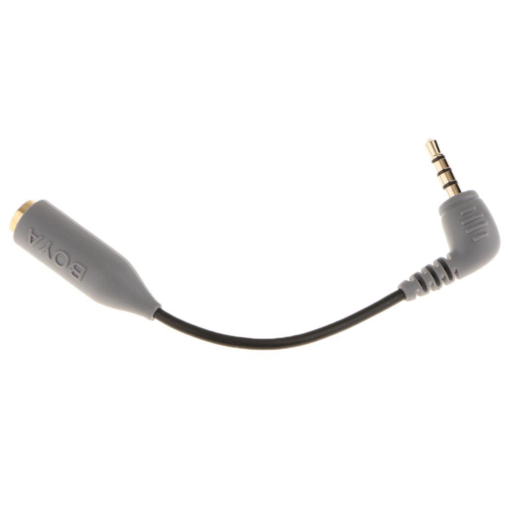 2Pcs 3.5mm Microphone Adapter Cable Converter for iPhone Samsung Android