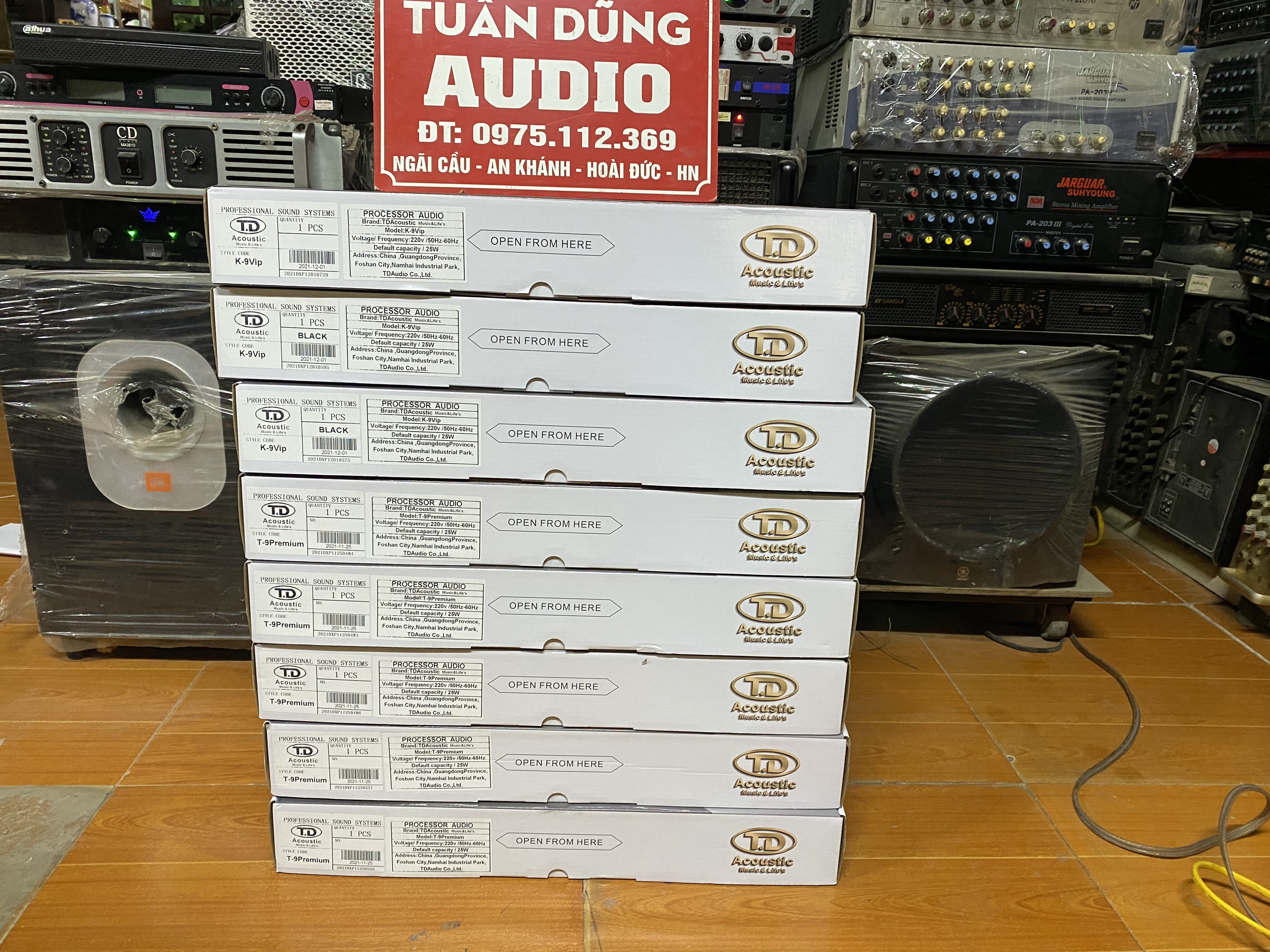 Vang Cơ TD Acoustic K9 Vip - Vang cơ chống hú có Reverb, kết nối bluetooth, cổng quang