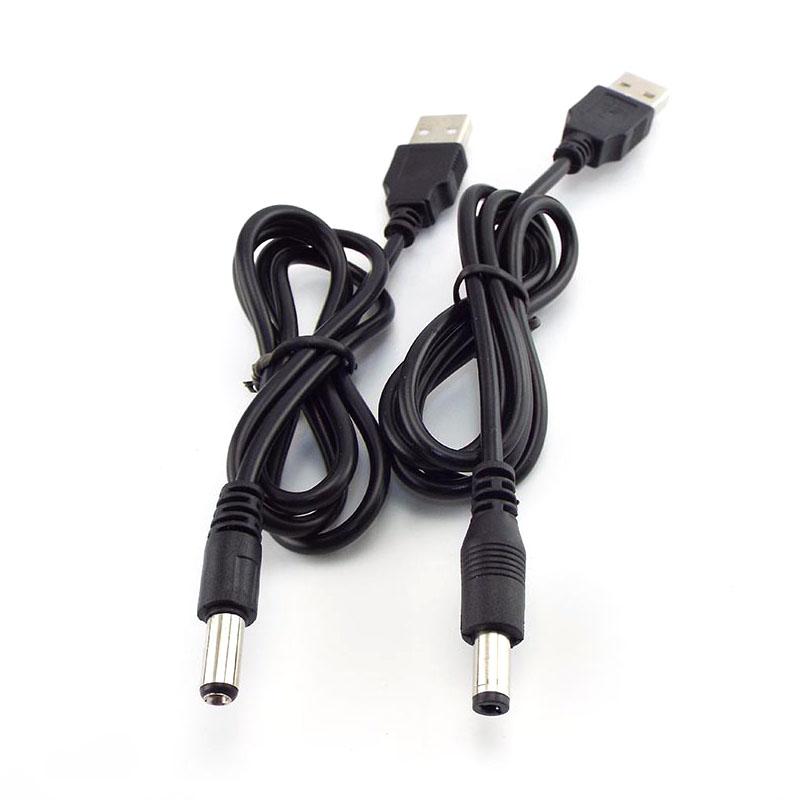 0,8M USB 2.0 Loại A Male to DC Plug Inforer cho thiết bị điện tử nhỏ Cáp mở rộng USB 5.5*2.1mm 5.5*2,5mm Jack