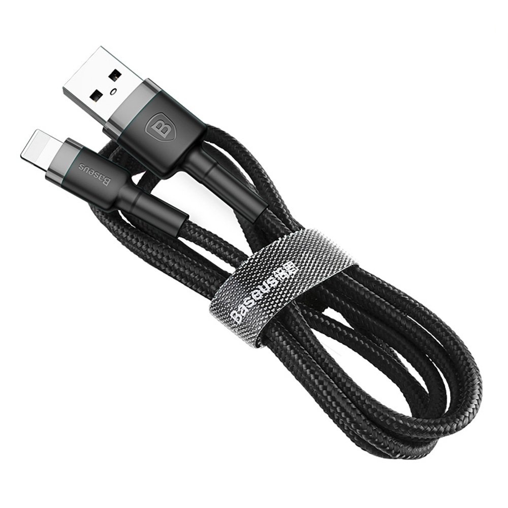 Cáp sạc nhanh 2.4A Baseus Cafule dây bện chống gập đồng bộ data nhanh chóng dành cho iPhone dài 100CM - Hàng chính hãng