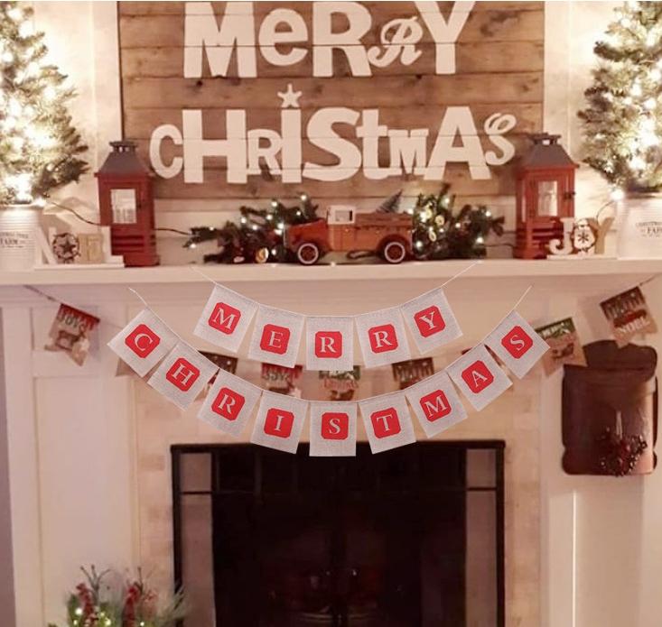 Dây trang trí treo tường phong cách Giáng sinh ấm áp