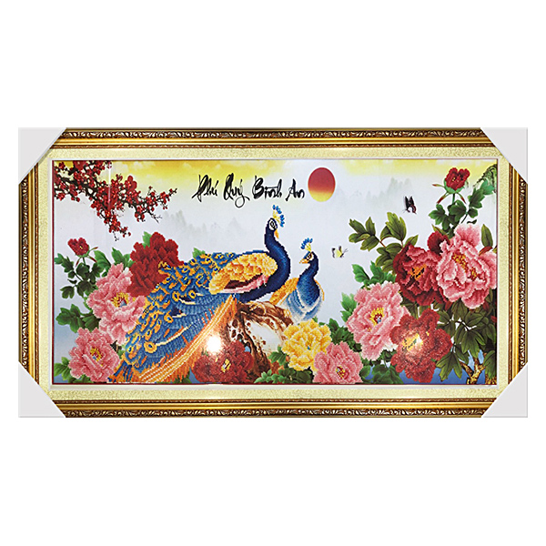 Tranh Đá Quý Mừng Tân Gia Hình Công Lớn H DZ311 (115 x 52 cm)