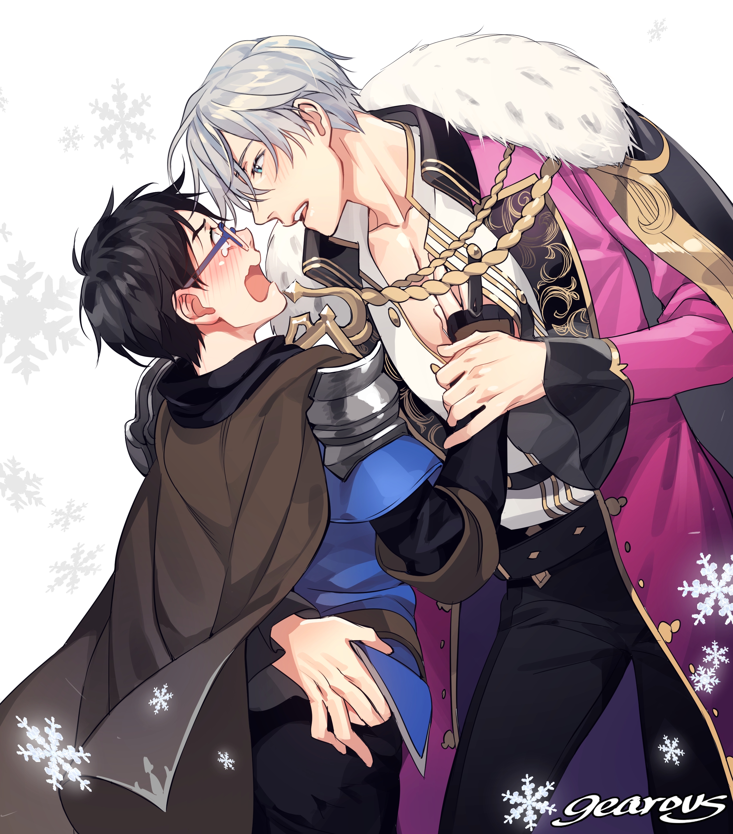 Tranh poster Yuri On Ice khổ A4 sét 3 tấm ngẫu nhiên   - Victuuri