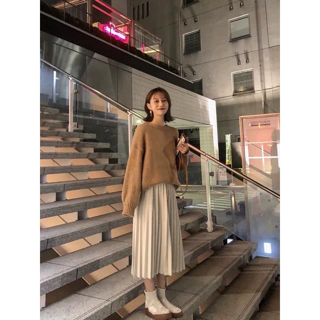 Chân váy XẾP LY ÁNH NHŨ thời trang