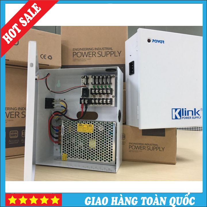 Bộ chuyển nguồn AC-DC 12V cho hệ thống camera giám sát 4 mắt camera an ninh và đầu ghi-Hàng chính hãng