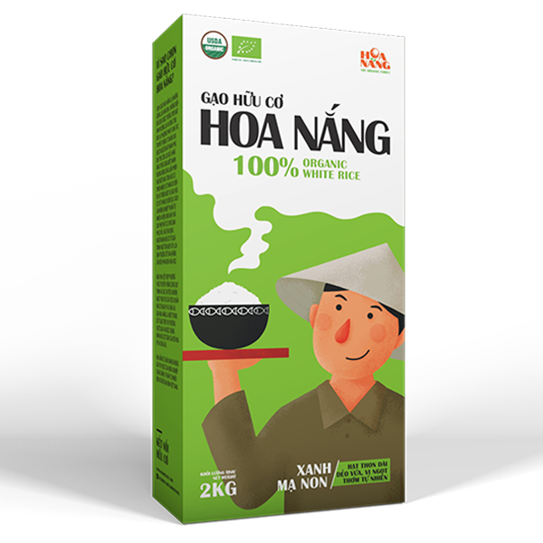 Gạo Hữu Cơ Hoa Nắng - Xanh Mạ Non 2kg