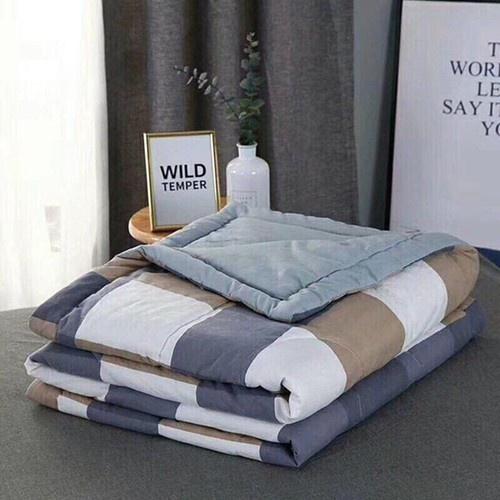 Chăn mền cotton chần bông dùng 2 mặt đắp thoáng mát 1.6x2m cao cấp