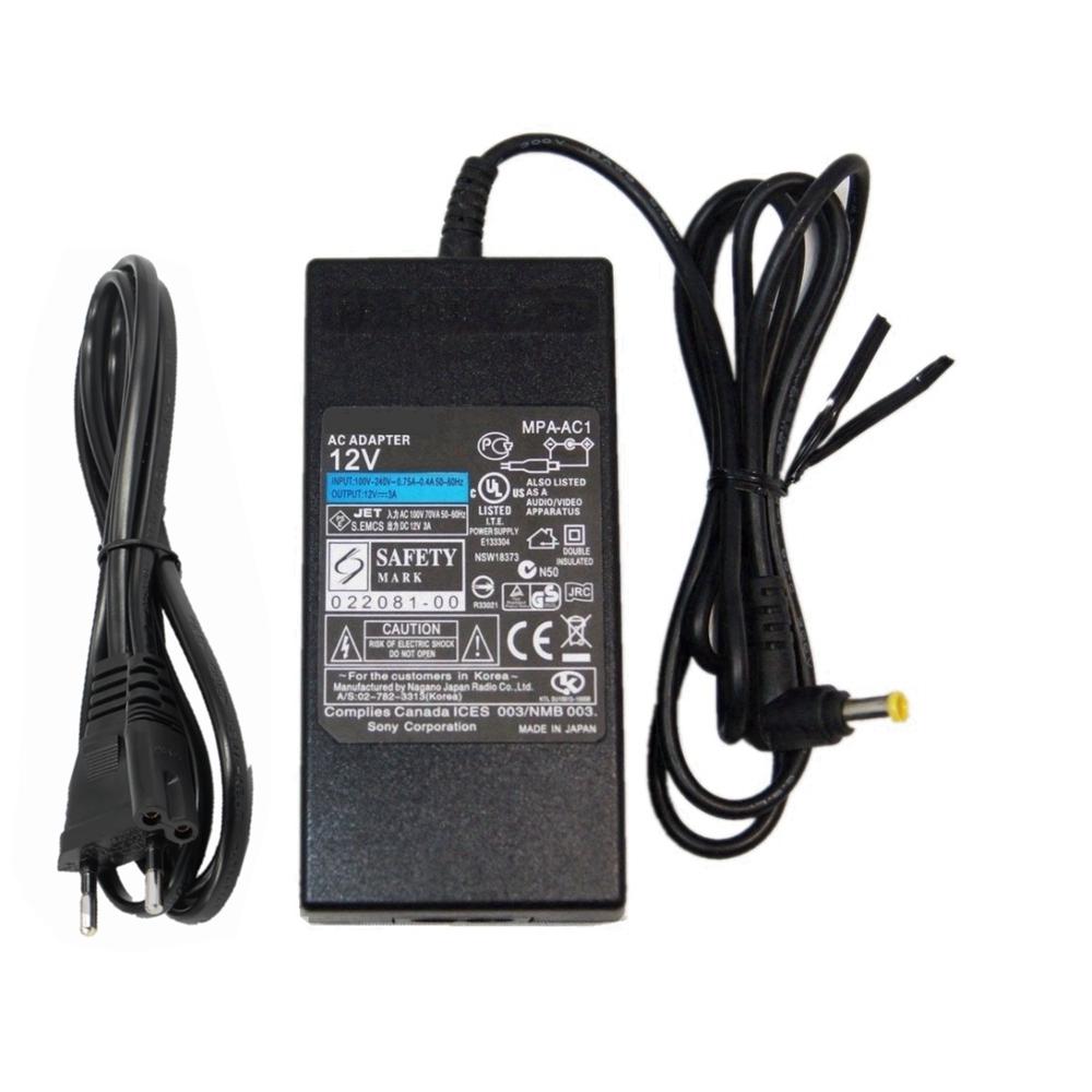 12V AC DC Adapter Cho SONY EX3 PMW-EX3 XDCAM EX EX3 PMWEX3 Video Máy Quay Phim 12VDC 3A 36W Cáp Cấp Nguồn