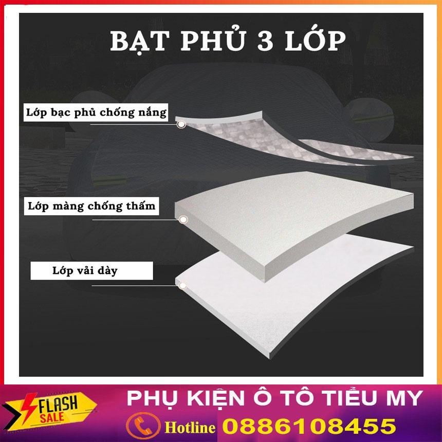 Bạt Trùm Che Phủ ô tô 3 lớp tráng Nhôm Chống Xước, Chống Nắng, Chống Mưa - Hàng loại dầy cao cấp