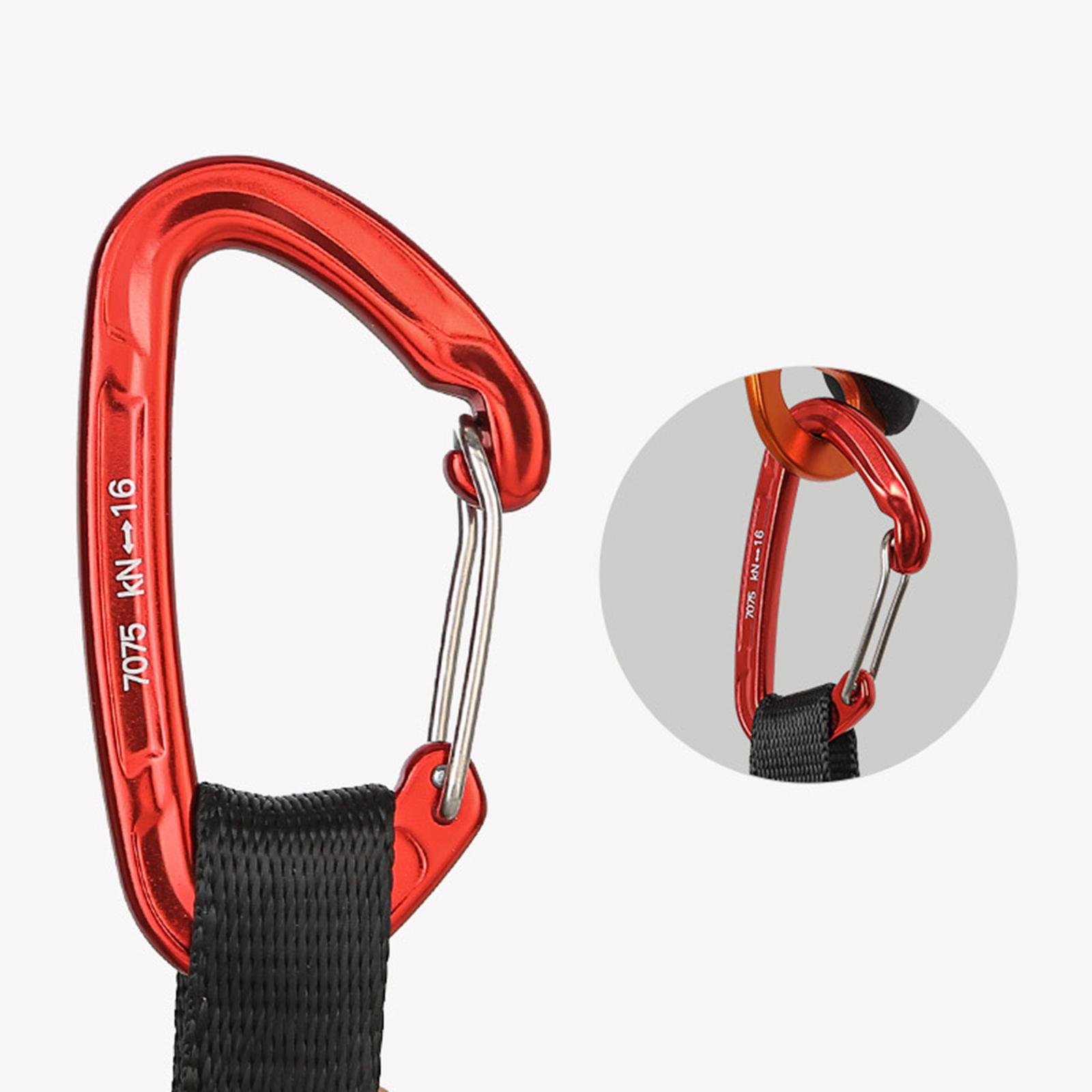 Foot Ascender Loop Adjustable Foot Ascender Loop Sling Belt with Carabiner Hooks