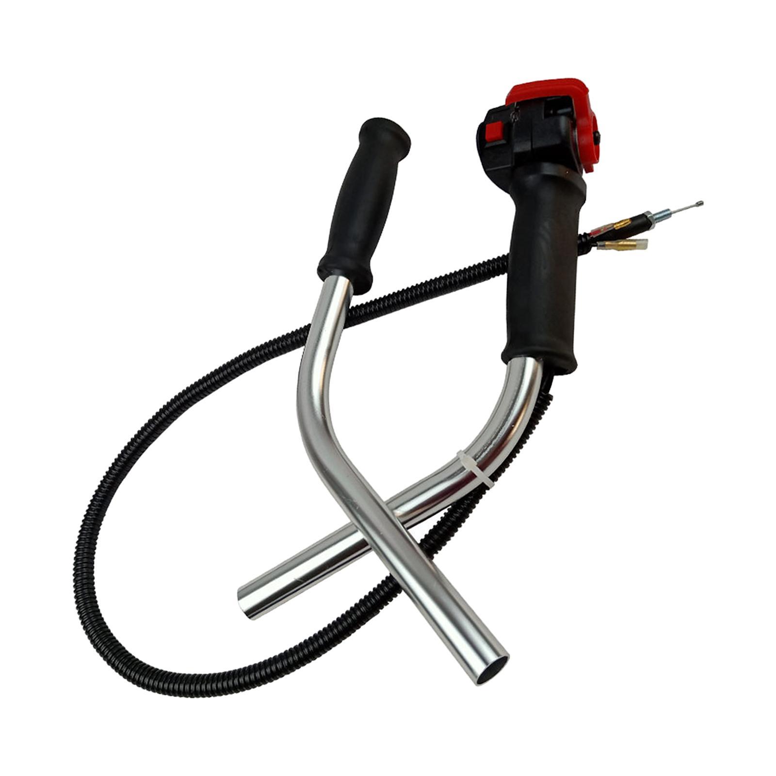 String Trimmer Handle Switch Throttle Cable Attachments Convenient Assemble Durable Aluminium Tube Handheld for Brush Cutter