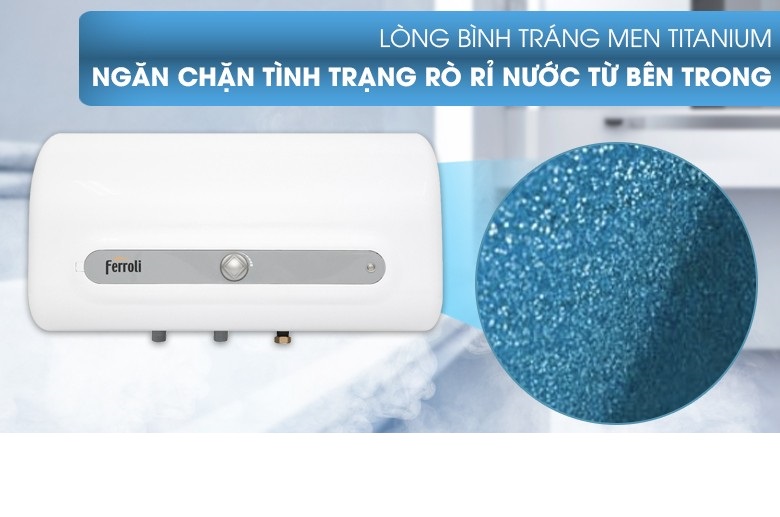 Bình nước nóng Ferroli QQME20L Chống giật 2.500W - Hàng Chính Hãng