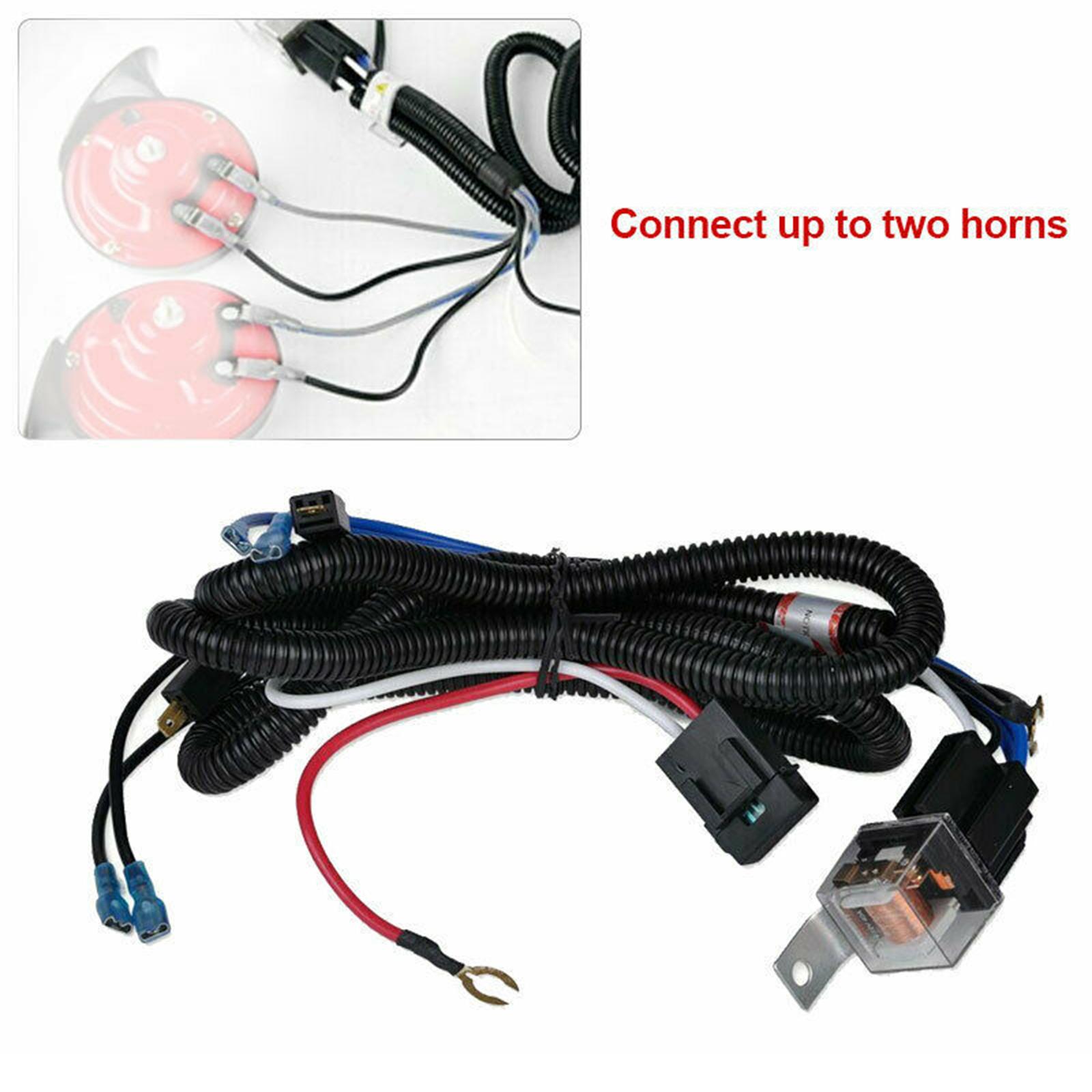 1 Set Horn Wiring Harness Relay Kit For Car Truck Grille Mount