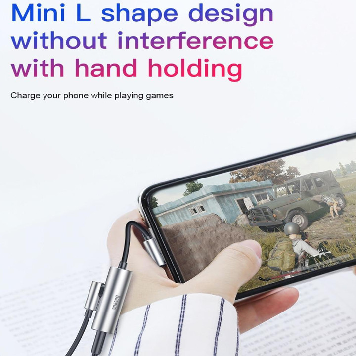 Bộ chuyển cổng Lightning sang Audio 3.5mm + Lightning Baseus L42 cho iPhone X/ XS Max CALL42-01 - Hàng nhập khẩu
