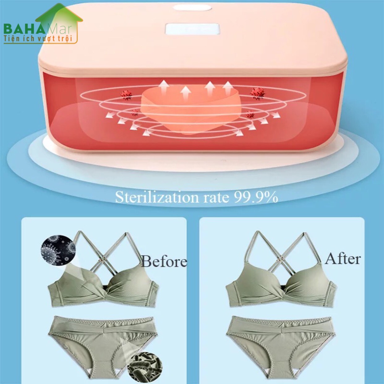 MÁY SẤY VÀ KHỬ TRÙNG DIỆT KHUẨN GIA ĐÌNH - HỘP TIỆT TRÙNG DI ĐỘNG BAHAMAR với tính năng diệt khuẩn vô trùng đảm bảo