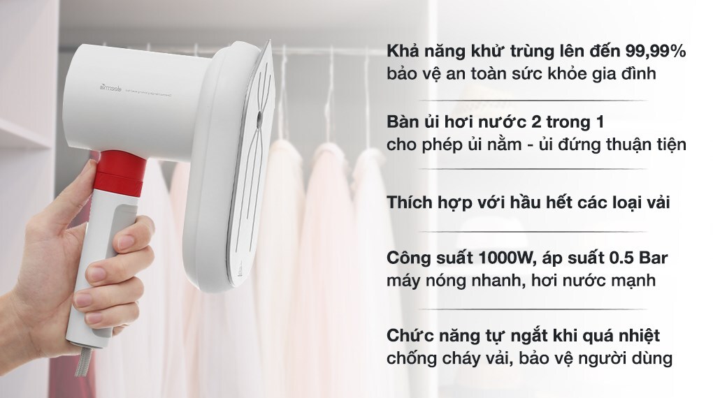 Bàn là hơi nước cầm tay đa năng Sothing HS200 công suất 1000w- Hàng chính hãng