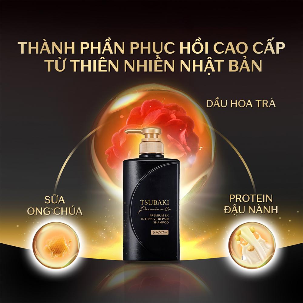 Dầu Gội Tsubaki Phục Hồi Hư Tổn Chuyên Sâu Premium Ex Intensive Repair Shampoo 490ml