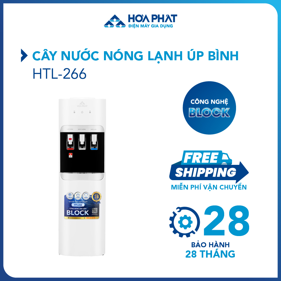 Cây nước nóng lạnh úp bình Hòa Phát HTL266 - Bảo hành 28 tháng - Hàng chính hãng