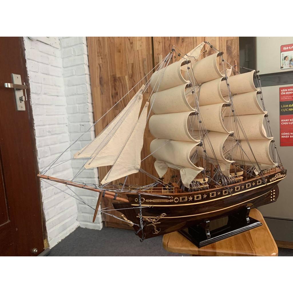 Thuyền gỗ trang trí Tàu chở hàng CUTY SARK dài 80cm - Thân tàu dài 60cm - Gỗ Muồng Đen