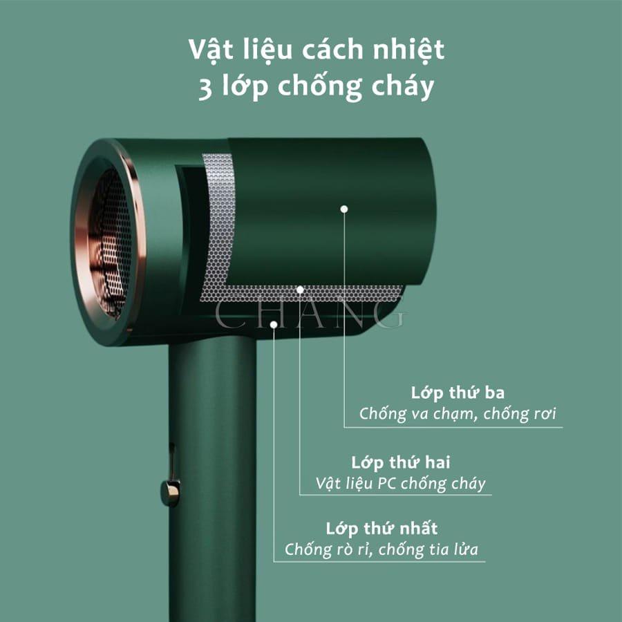 Máy Sấy Tóc 2 Chiều Nóng Lạnh Công Suất Lớn 2000W, Đầu Sấy Tạo Kiểu Đa Năng Chăm Sóc Tóc Chuẩn Salon