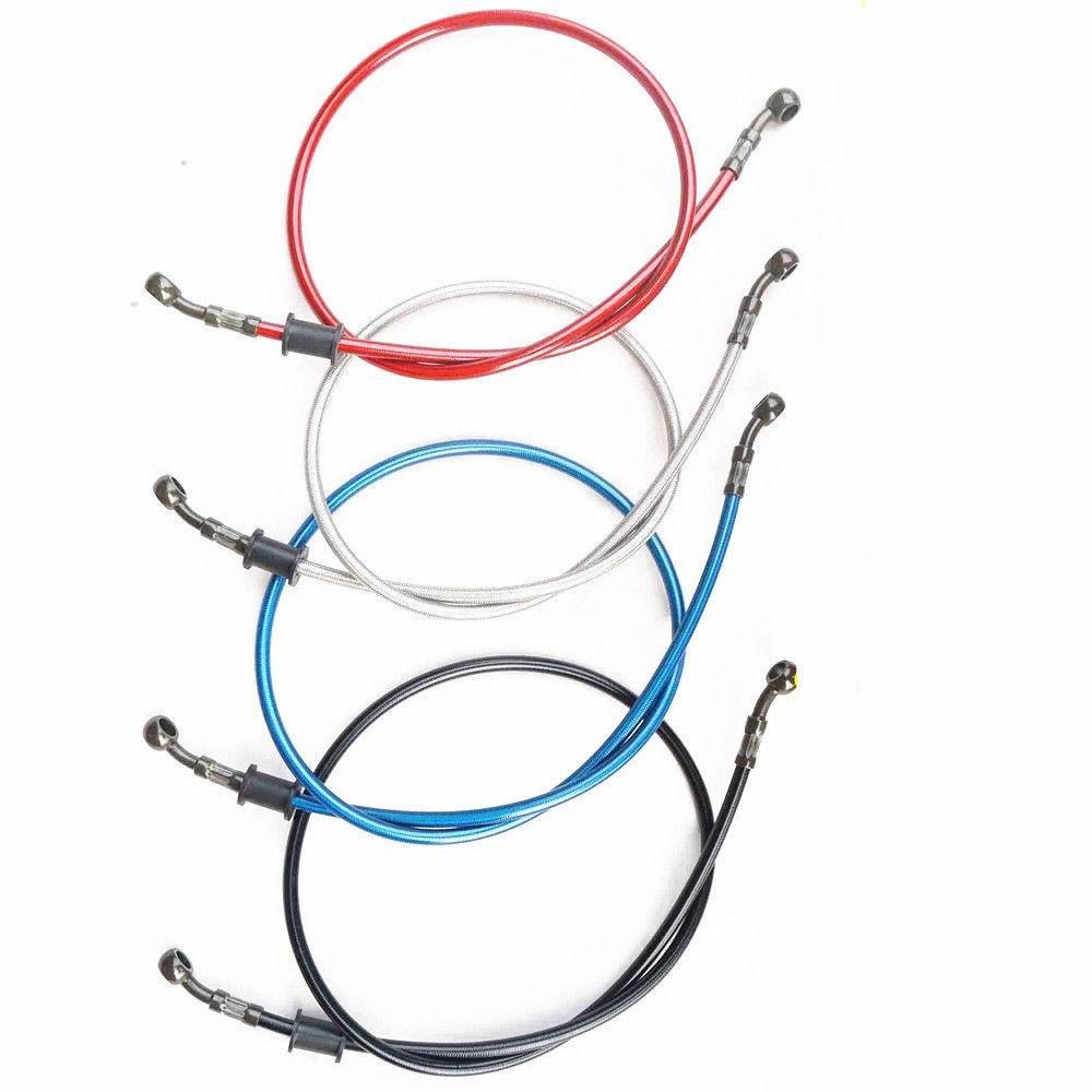 50-120CM Stainless Steel Braided Racing Hose Fuel Oil Line for Motorcycle AT