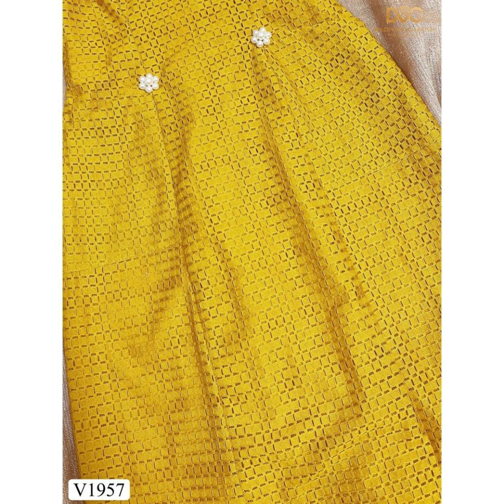 Váy vàng cổ phối V1957 - Đẹp Shop DVC
