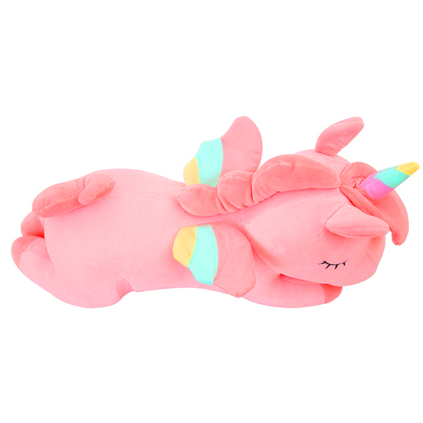 Gấu bông ngựa một sừng unicorn nằm (50 cm) gb45 (Màu Hồng)