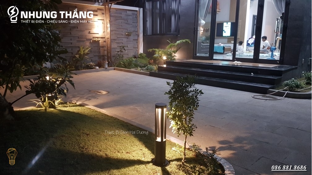 Đèn Sân Vườn Trụ Cột Chiếu Sáng Lối Đi DSV-816 60cm - Led Siêu Sáng - Ánh Sáng Vàng - Có Video