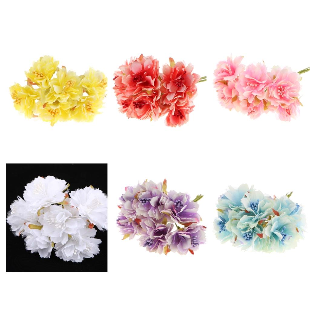 Artificial 60-Head Chrysanthemums Silk Flower Bouquet Decor Purple